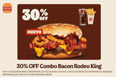 Ofertas de Restaurantes y Pastelerías en Las Condes | Promos imperdibles Burguer King de Burger King | 16-09-2022 - 05-10-2022