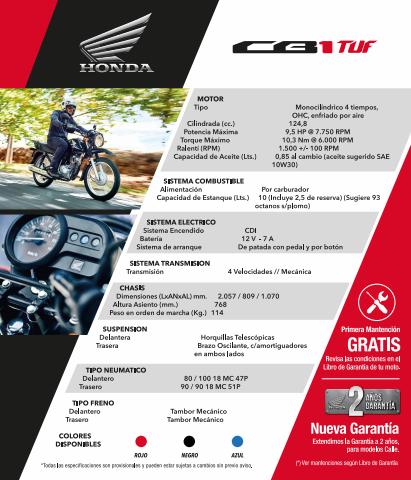 Catálogo Honda | Honda CB1-TUF | 20-12-2021 - 30-06-2022