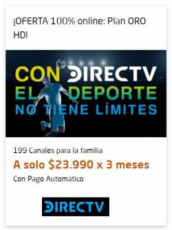 Catálogo Direct TV ( 13 días más)