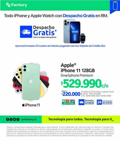 Catálogo PC Factory | Promos Iphone y Apple Watch | 20-05-2022 - 23-05-2022