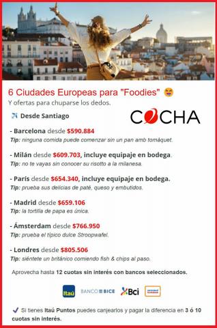 Ofertas de Viajes y Ocio | ¿Eres foodie? de Cocha | 19-05-2022 - 30-05-2022