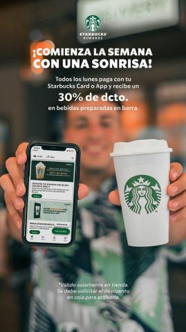 Ofertas de Restaurantes y Pastelerías en Santiago | Promo lunes de Starbucks | 02-05-2022 - 30-05-2022