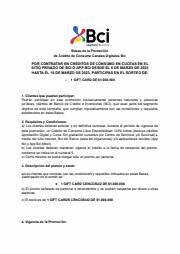 Ofertas de Bancos y Servicios en Providencia | Promocion de BCI | 09-03-2023 - 31-03-2023