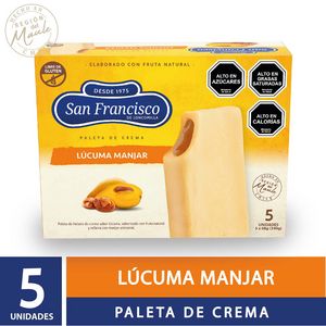 Oferta de Pack paleta helado lúcuma 5 un. 68 g c/u por $4299 en Jumbo