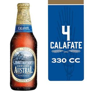 Oferta de Pack 4 un. Cerveza Austral Calafate botella 330 cc por $5280 en Santa Isabel