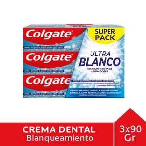 Oferta de Pasta Dental Colgate Ultra Blanco 3 un. 90 g por $3599 en Santa Isabel