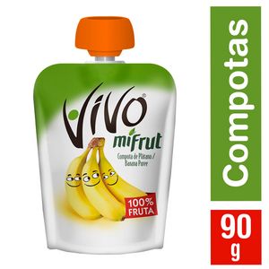 Oferta de Compota Vivo Mifrut plátano 90 g por $519 en Santa Isabel