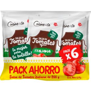 Oferta de Pack salsas de tomate italianas 6 un. 200 ml c/u por $2799 en Santa Isabel