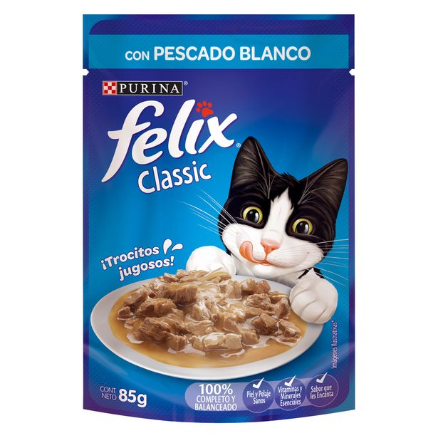 Ofertas de Alimento húmedo gato sensaciones de pescado blanco en salsa 85 g por $589