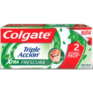 Oferta de Pasta Dental Colgate Triple Acción Xtra Frescura 2 un. 90 g por $3999 en Santa Isabel