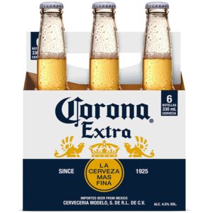 Oferta de Pack 6 un. Cerveza Corona Rubia botella 330 cc por $6450 en Santa Isabel