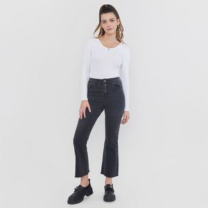 Oferta de Jeans Mujer Kick Flare Negro por $15990 en Corona