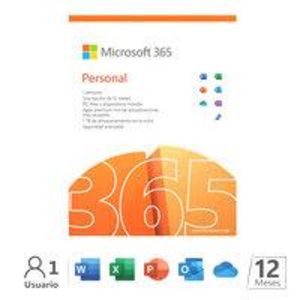 Oferta de Microsoft 365 Personal: 1 usuario, suscripción 12 meses, Word, Excel, PowerPoint, OneDrive y más. Antes Office 365 Personal por $49990 en PC Factory