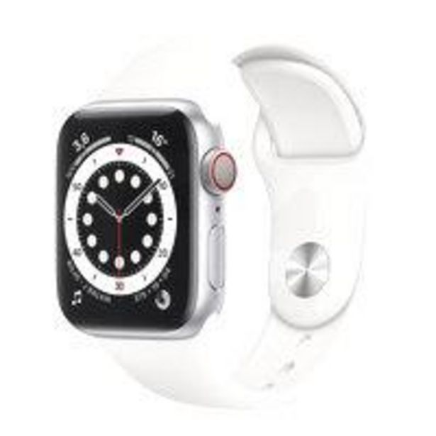 Ofertas de Apple Watch Series 6 GPS + Cellular, 40mm Silver Aluminium Case with White Sport Band Movistar por $469990