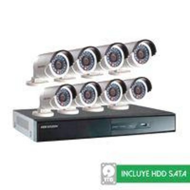 Ofertas de Kit de Vigilancia DVR 8 Canales + 8 cámaras HD Exterior + Disco 1 TB por $294990
