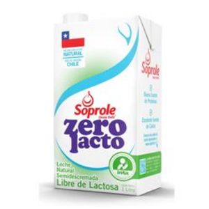 Oferta de Leche semidescremada sin lactosa Soprole Zerolacto con tapa 1 L por $1150 en Unimarc
