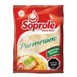 Oferta de Queso rallado parmesano Soprole 80 g por $1650 en Unimarc