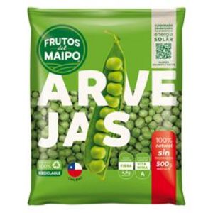 Oferta de Arvejas Frutos del Maipo 500 g por $1950 en Unimarc