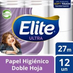 Oferta de Papel higiénico Elite ultra doble hoja 12 un (27 m) por $5660 en Unimarc