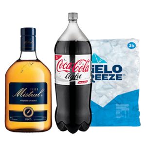 Oferta de Pisco Mistral 35° 1lt  + Coca Cola Light 3lt + Hielo 2kg por $2400 en Liquidos