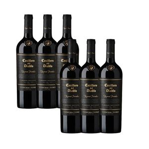 Oferta de Vino Casillero del Diablo Reserva Privada Cabernet Sauvignon Botella 750cc x6 por $8450 en Liquidos