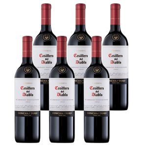 Oferta de Vino Casillero del Diablo Cabernet Sauvignon Botella 750cc x6 por $4990 en Liquidos