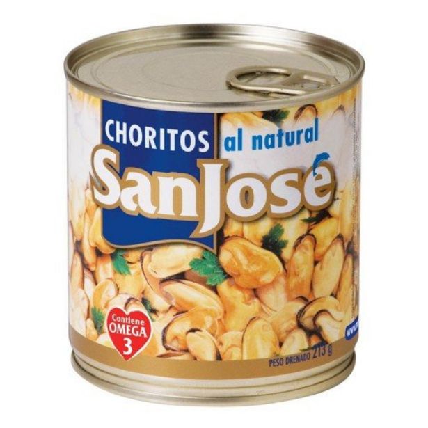 Ofertas de Choritos San José Natural 425 gr por $1990