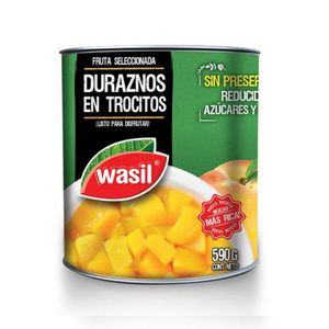 Oferta de Duraznos Wasil Cubitos 820 Grs por $2190 en Supermercado El Trébol
