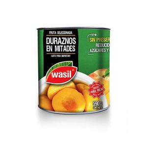 Oferta de Duraznos Wasil Mitades 590 gr por $1990 en Supermercado El Trébol