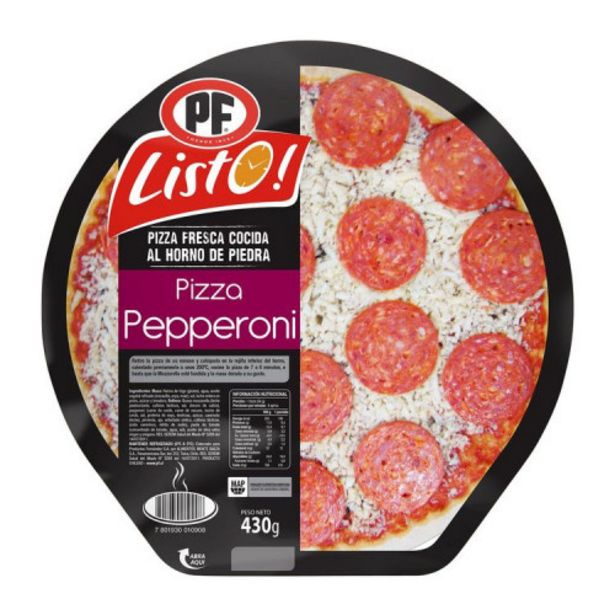 Ofertas de Pizza Pepperoni Refrigerada PF 430 gr por $3590
