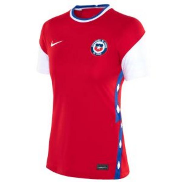 Ofertas de Polera Fútbol Mujer Nike Chile Local 2020/2021 Rojo por $49990