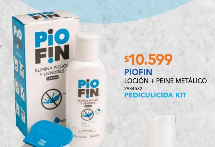 Ofertas de PIOFIN Loción contra pediculosis con peine metálico por $10599