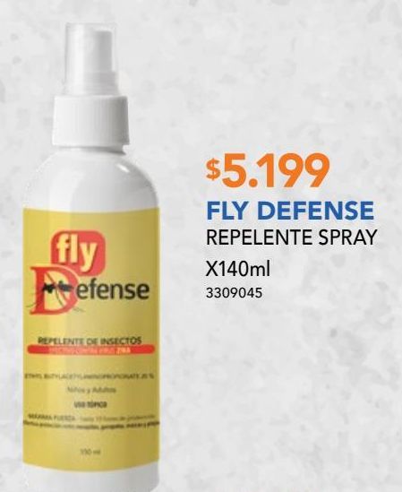 Ofertas de FLY DEFENSE Repelente de Insectos en Spray por $5199