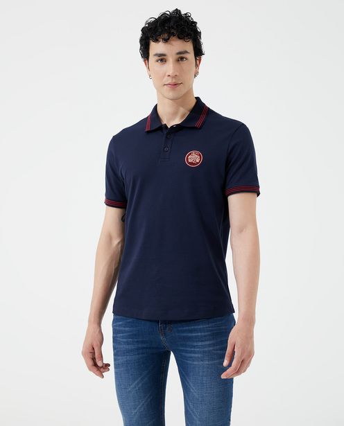 Oferta de Camiseta tipo polo con logotipo en contraste para hombre por $59950 en Americanino