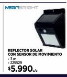 Oferta de REFLECTOR SOLAR CON SENSOR DE MOVIMIENTO  por $5990 en Construmart