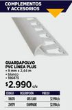 Oferta de GUARDAPOLVO PVC LÍNEA PLUS 9 MM X 2,44 MT GRIS CLARO por $2990 en Construmart
