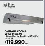 Oferta de Campana de cocina VF 60 INOX 2M por $119990 en Construmart