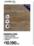 Oferta de CERÁMICA RÚSTICO PEDRA FERRO 60X60 CM 2,52 M2 por $10190 en Construmart