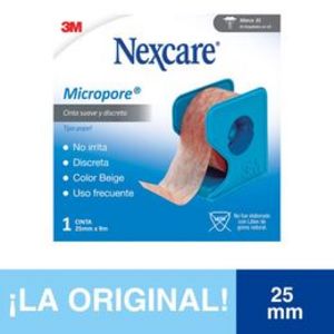 Oferta de  Cinta Adhesiva Micropore 25mm x 9,1mts de Nexcare por $8159 en Salcobrand