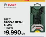 Oferta de Set 7 brocas Bosch por $9990 en Construmart