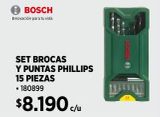 Oferta de Set brocas Bosch por $8190 en Construmart