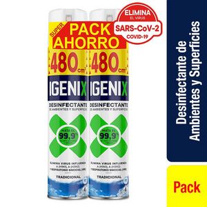 Oferta de Pack 2un Desinfectantes Igenix (480cc c/u) por $3790 en Super Bodega a Cuenta