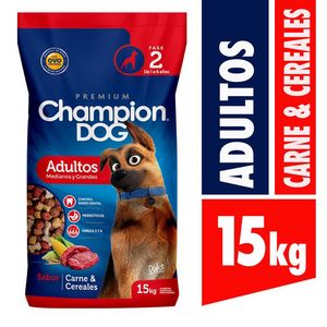 Oferta de Alimento Perro Adulto Carne y Cereal 15Kg Champion Dog por $24190 en Super Bodega a Cuenta