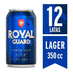 Oferta de Pack 12 latas 350cc c/u Cerveza Lager Royal Guard por $7210 en Super Bodega a Cuenta