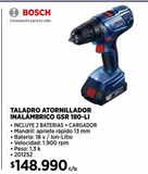 Oferta de Taladro atornillador Bosch por $148990 en Construmart